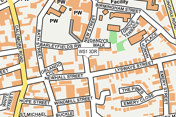 WS1 3DR map - OS OpenMap – Local (Ordnance Survey)