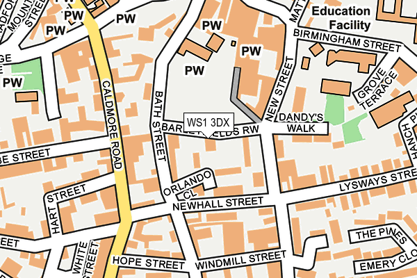 WS1 3DX map - OS OpenMap – Local (Ordnance Survey)