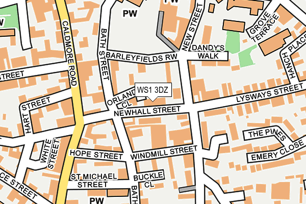 WS1 3DZ map - OS OpenMap – Local (Ordnance Survey)