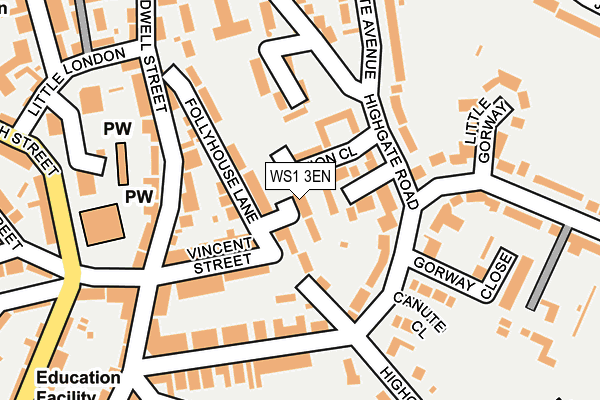 WS1 3EN map - OS OpenMap – Local (Ordnance Survey)