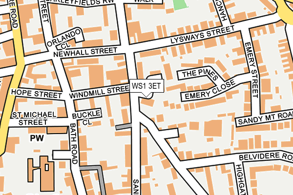 WS1 3ET map - OS OpenMap – Local (Ordnance Survey)