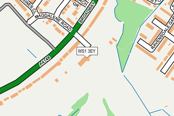 WS1 3EY map - OS OpenMap – Local (Ordnance Survey)