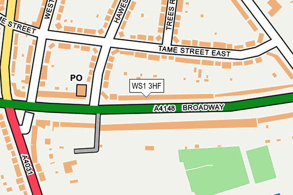 WS1 3HF map - OS OpenMap – Local (Ordnance Survey)