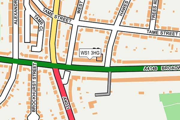 WS1 3HG map - OS OpenMap – Local (Ordnance Survey)