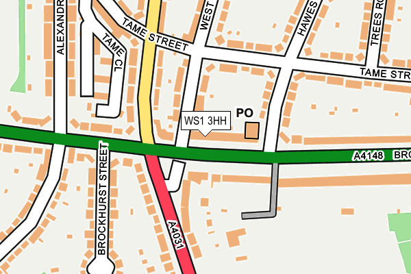 WS1 3HH map - OS OpenMap – Local (Ordnance Survey)
