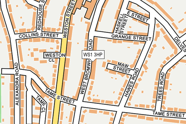 WS1 3HP map - OS OpenMap – Local (Ordnance Survey)