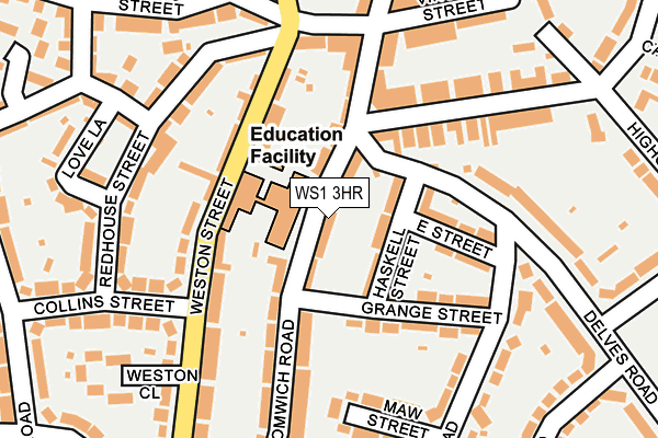 WS1 3HR map - OS OpenMap – Local (Ordnance Survey)