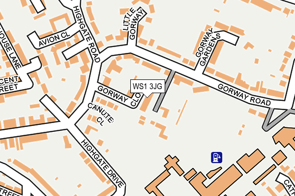 WS1 3JG map - OS OpenMap – Local (Ordnance Survey)