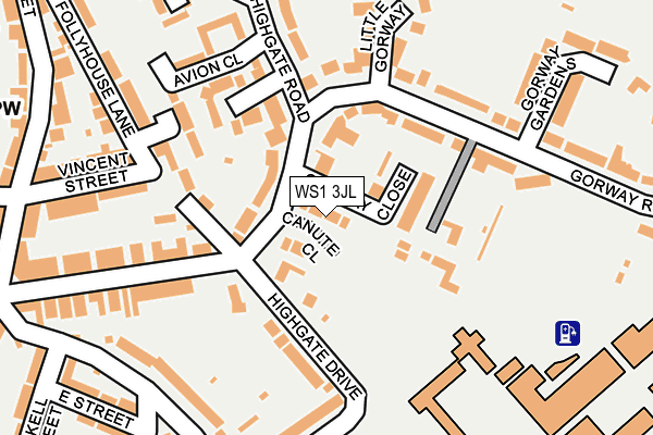 WS1 3JL map - OS OpenMap – Local (Ordnance Survey)