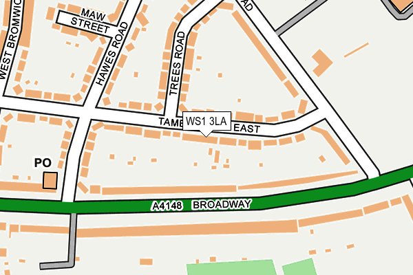 WS1 3LA map - OS OpenMap – Local (Ordnance Survey)