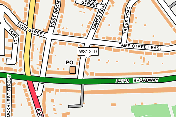 WS1 3LD map - OS OpenMap – Local (Ordnance Survey)
