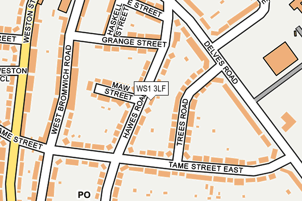 WS1 3LF map - OS OpenMap – Local (Ordnance Survey)