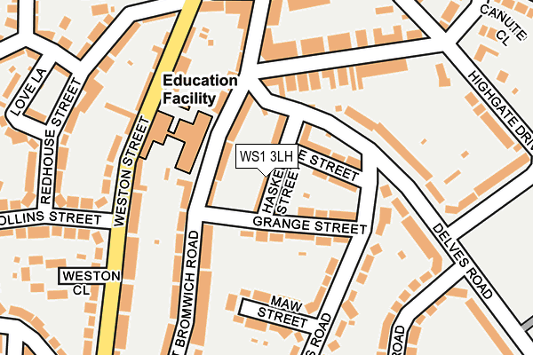 WS1 3LH map - OS OpenMap – Local (Ordnance Survey)