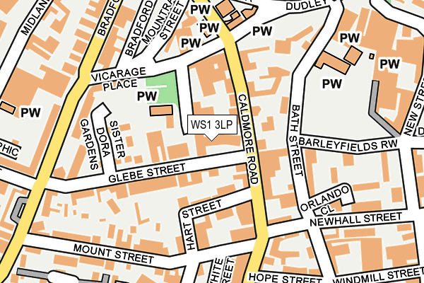 WS1 3LP map - OS OpenMap – Local (Ordnance Survey)
