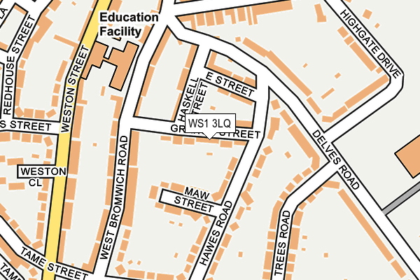WS1 3LQ map - OS OpenMap – Local (Ordnance Survey)