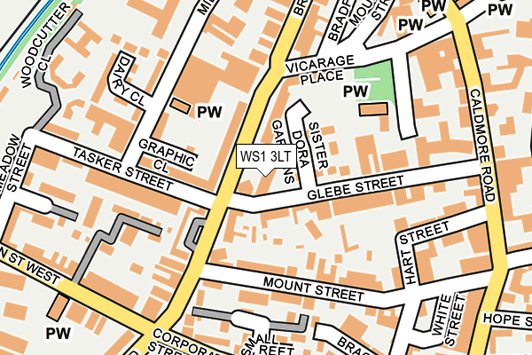 WS1 3LT map - OS OpenMap – Local (Ordnance Survey)