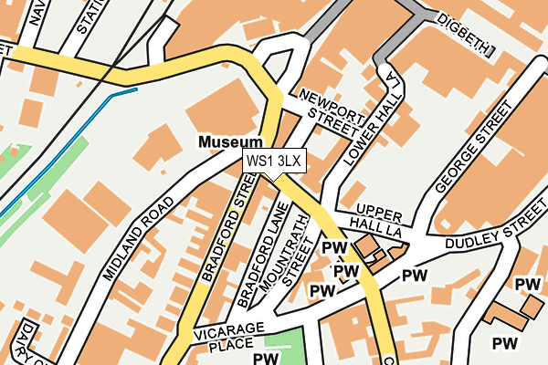 WS1 3LX map - OS OpenMap – Local (Ordnance Survey)