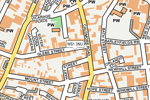 WS1 3NU map - OS OpenMap – Local (Ordnance Survey)