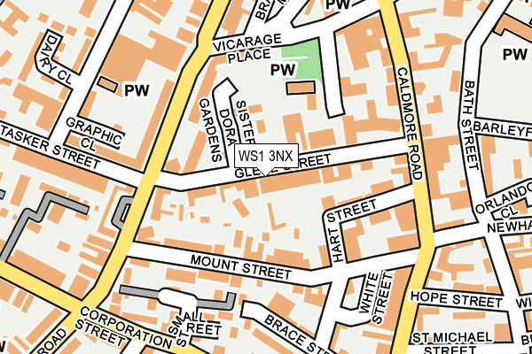 WS1 3NX map - OS OpenMap – Local (Ordnance Survey)