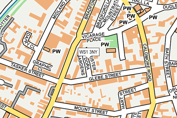 WS1 3NY map - OS OpenMap – Local (Ordnance Survey)
