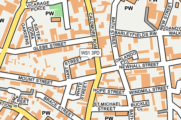 WS1 3PD map - OS OpenMap – Local (Ordnance Survey)