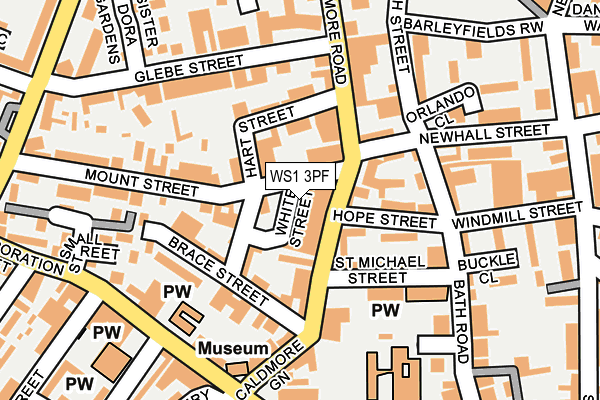 WS1 3PF map - OS OpenMap – Local (Ordnance Survey)