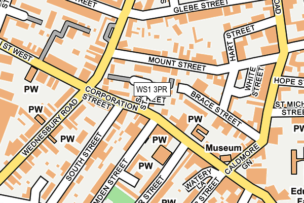 WS1 3PR map - OS OpenMap – Local (Ordnance Survey)