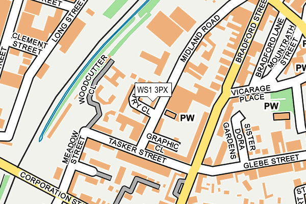 WS1 3PX map - OS OpenMap – Local (Ordnance Survey)