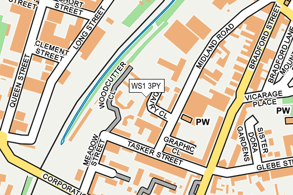 WS1 3PY map - OS OpenMap – Local (Ordnance Survey)