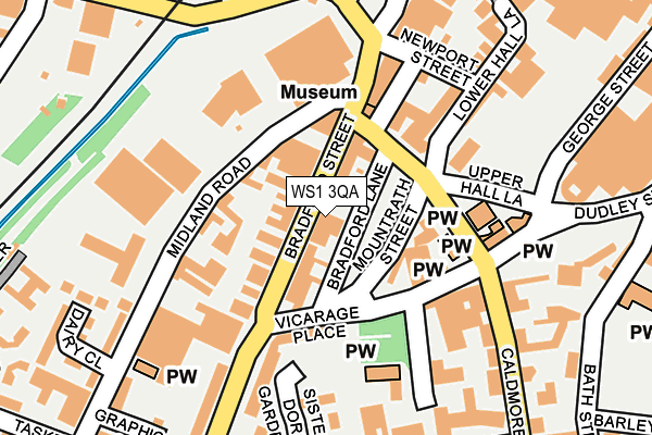 WS1 3QA map - OS OpenMap – Local (Ordnance Survey)