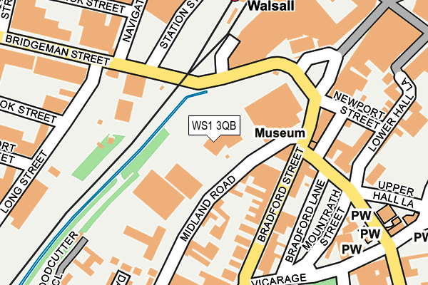 WS1 3QB map - OS OpenMap – Local (Ordnance Survey)
