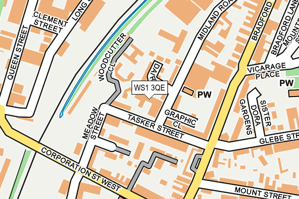 WS1 3QE map - OS OpenMap – Local (Ordnance Survey)