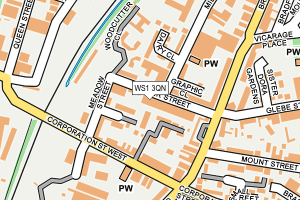 WS1 3QN map - OS OpenMap – Local (Ordnance Survey)