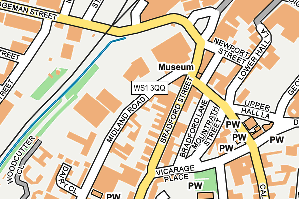 WS1 3QQ map - OS OpenMap – Local (Ordnance Survey)