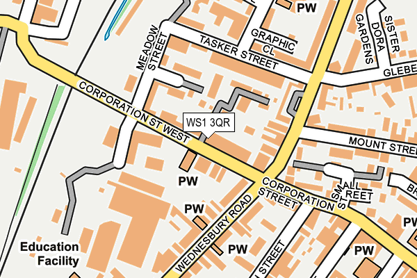 WS1 3QR map - OS OpenMap – Local (Ordnance Survey)
