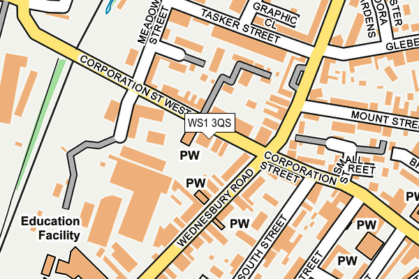 WS1 3QS map - OS OpenMap – Local (Ordnance Survey)