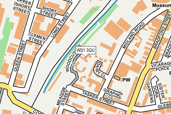 WS1 3QU map - OS OpenMap – Local (Ordnance Survey)