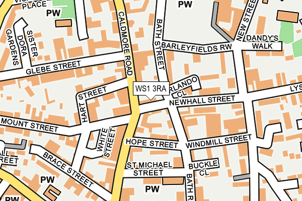 WS1 3RA map - OS OpenMap – Local (Ordnance Survey)