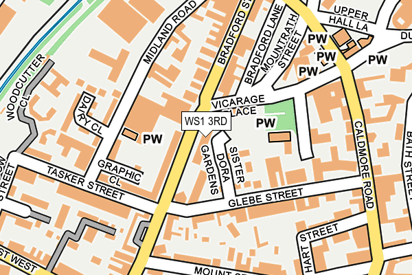 WS1 3RD map - OS OpenMap – Local (Ordnance Survey)