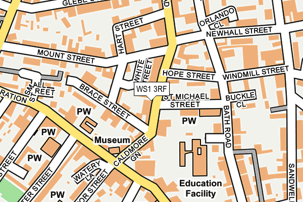 WS1 3RF map - OS OpenMap – Local (Ordnance Survey)
