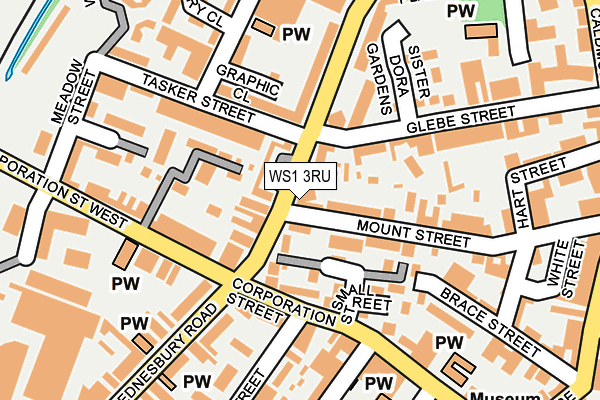 WS1 3RU map - OS OpenMap – Local (Ordnance Survey)