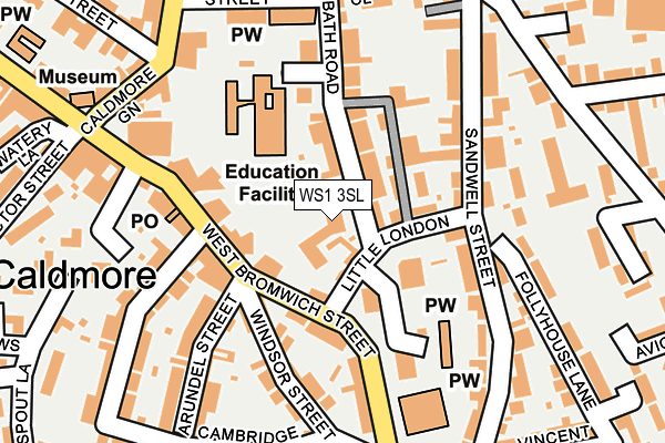 WS1 3SL map - OS OpenMap – Local (Ordnance Survey)