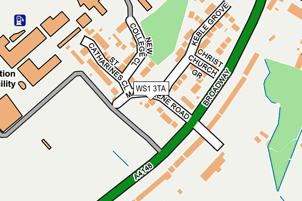 WS1 3TA map - OS OpenMap – Local (Ordnance Survey)