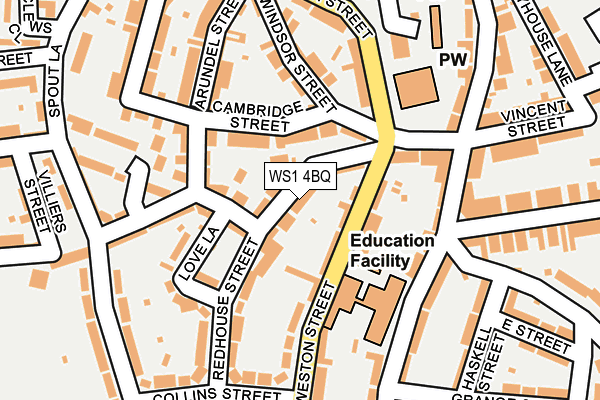 WS1 4BQ map - OS OpenMap – Local (Ordnance Survey)