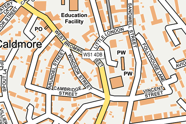 WS1 4DB map - OS OpenMap – Local (Ordnance Survey)