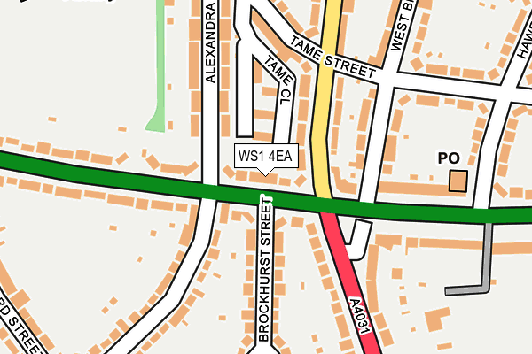 WS1 4EA map - OS OpenMap – Local (Ordnance Survey)