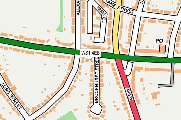 WS1 4EB map - OS OpenMap – Local (Ordnance Survey)