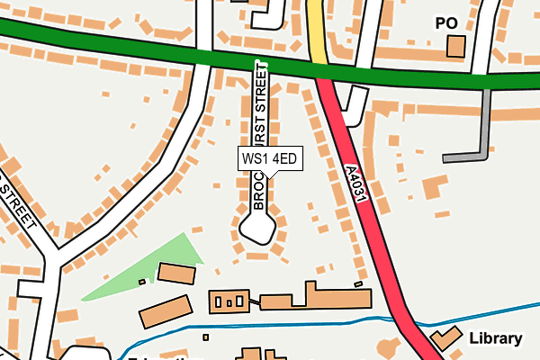 WS1 4ED map - OS OpenMap – Local (Ordnance Survey)