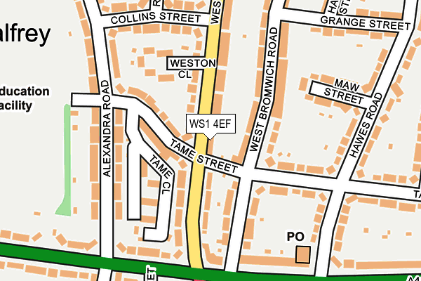 WS1 4EF map - OS OpenMap – Local (Ordnance Survey)