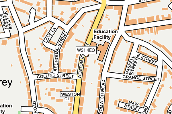 WS1 4EQ map - OS OpenMap – Local (Ordnance Survey)